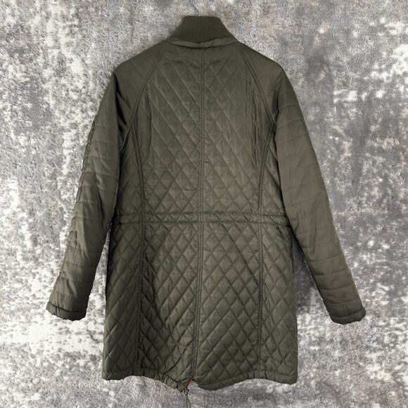 Vince Camuto Size L Quilted Outdoor Snap Button Jacket Long Sleeve Pocket Lined - Picture 5 of 10